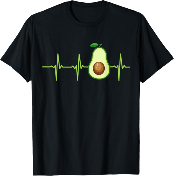 Avocado Heartbeat T-Shirt Avocado Shirt Gift Vegan Men Women... - Image 2